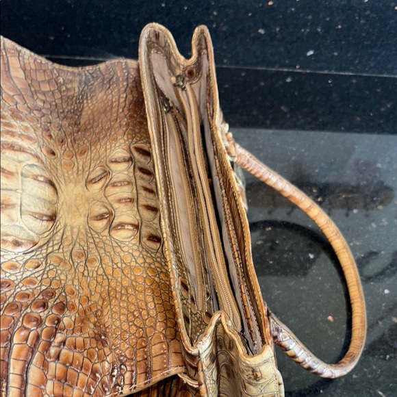 Brahmin Brown Crocodile-Embossed Satchel - Picture 7 of 16
